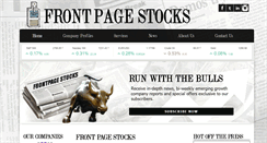 Desktop Screenshot of frontpagestocks.com